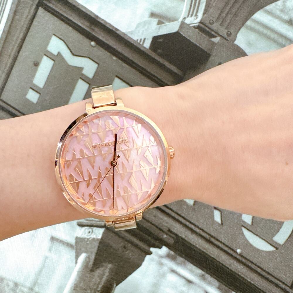 Michael Kors MK4679 Naia Rose Gold-Tone Logo Watch - Picture 6 of 6